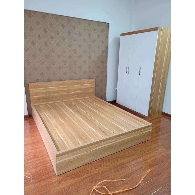 Giường gỗ MDF màu_1,6m